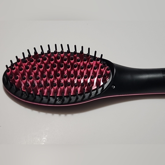 Simply Straight Hair Straightening Brush SSMC4 Model Black Pink - Picture 2 of 3